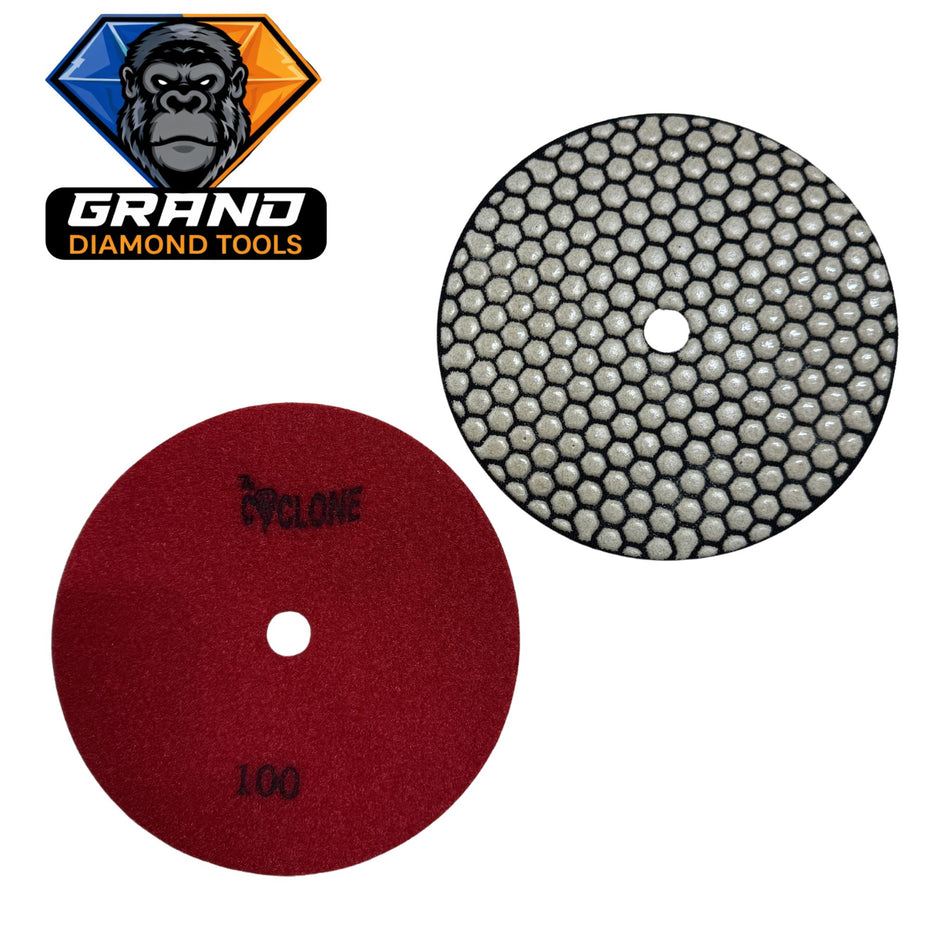 7" Velcro ceramic flat pad 100 Grit