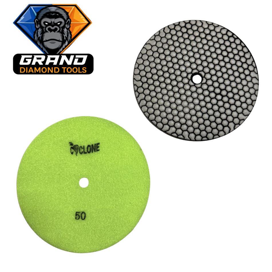 7" Velcro ceramic flat pad 50 Grit