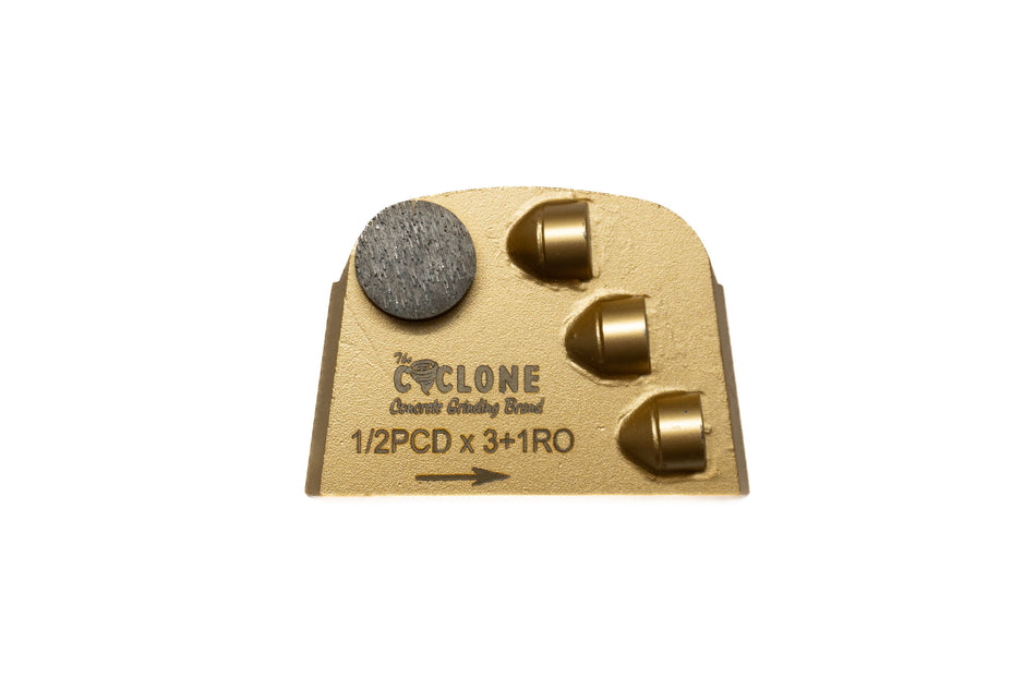 EDCO/Lavina Style PCD with Single Dot Grinding Segment (right)
