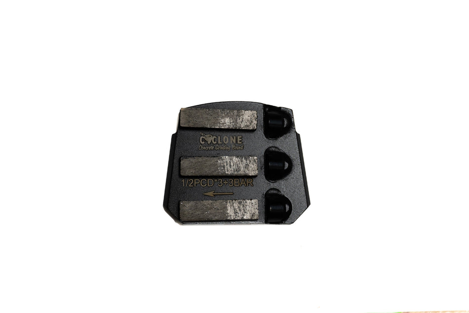 DIALOC Style PCD with Triple Bar Grinding Segment (Left)