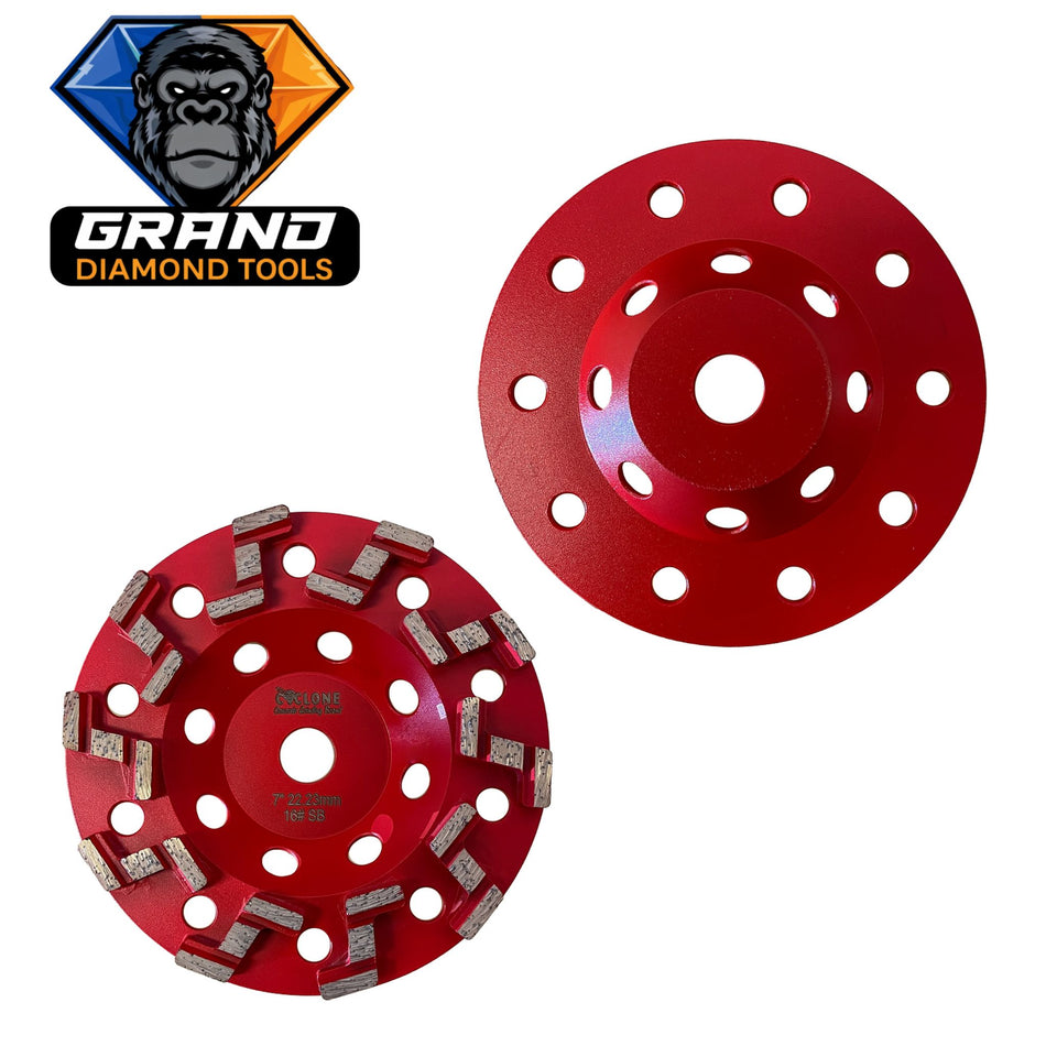 7” S Style Diamond Cup Wheel | 7/8 Inch Arbor