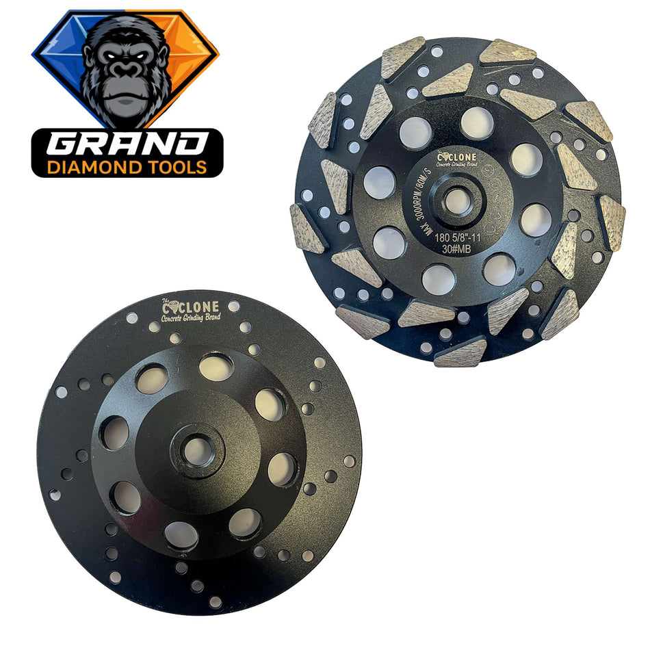 7” Turbo Diamond Cup Wheel | 5/8-11 Threaded (Black)