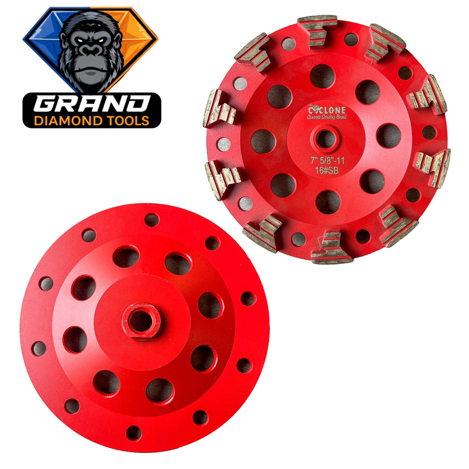 7” T Style Diamond Cup Wheel | 5/8-11 Threaded