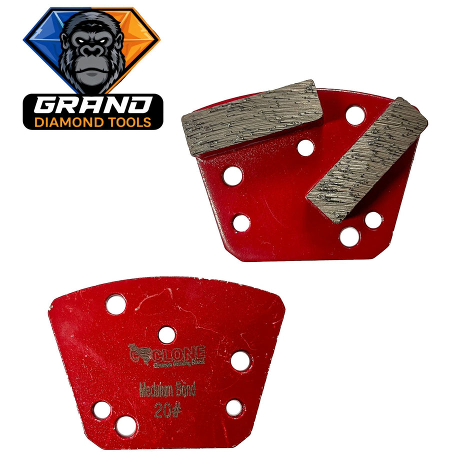 DIAMATIC Style Double Bar Grinding Segment (Red 20GR)