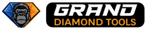 Logo of Grand Diamond Tools with a gorilla graphic on a transparent background