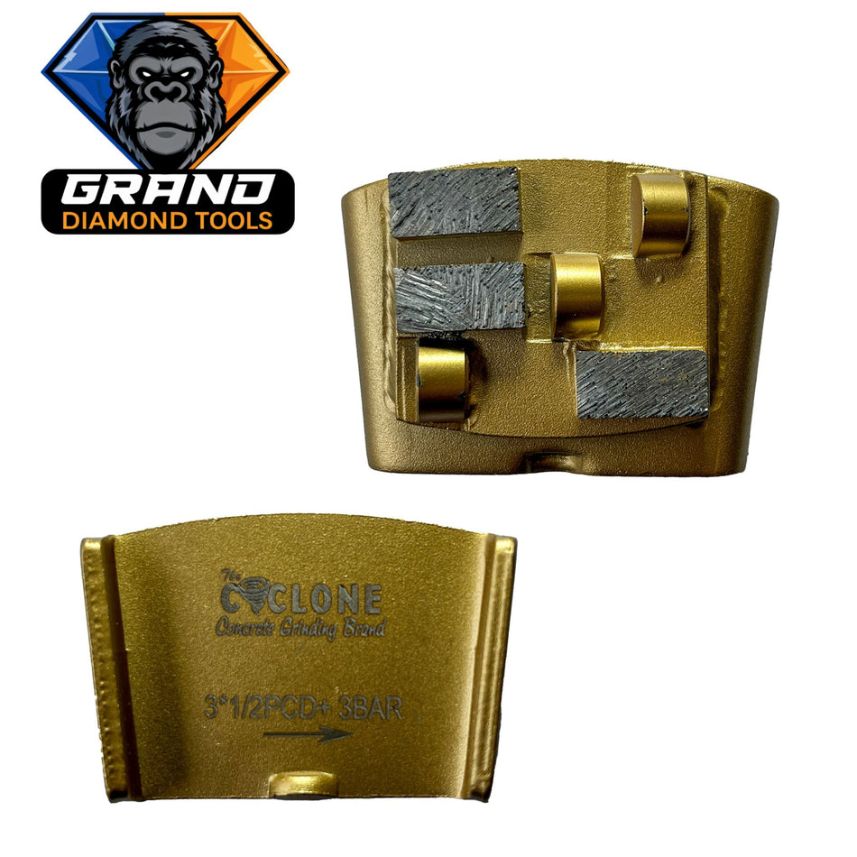 HTC Style PCD Triple Bar Grinding Segment (Left)