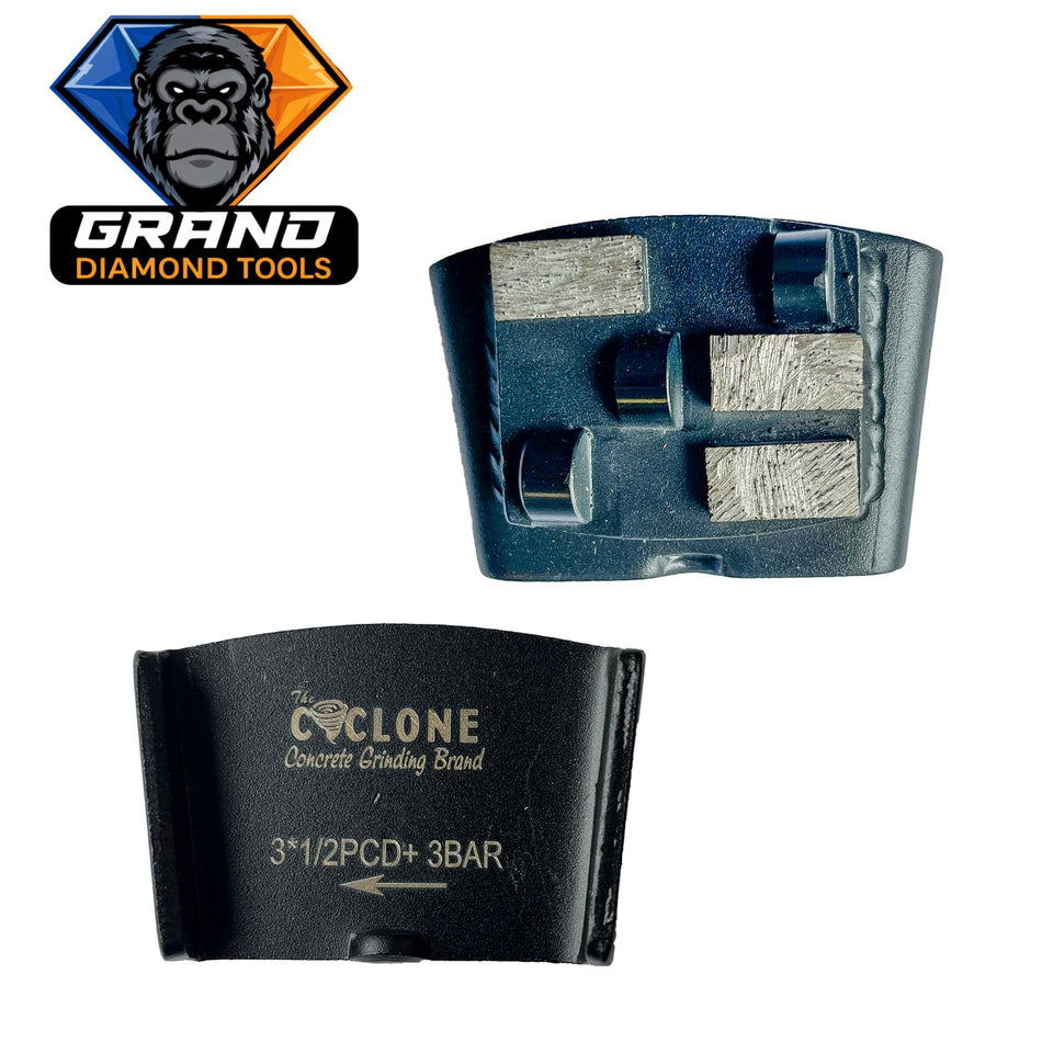 HTC Style PCD Triple Bar Grinding Segment (Right)