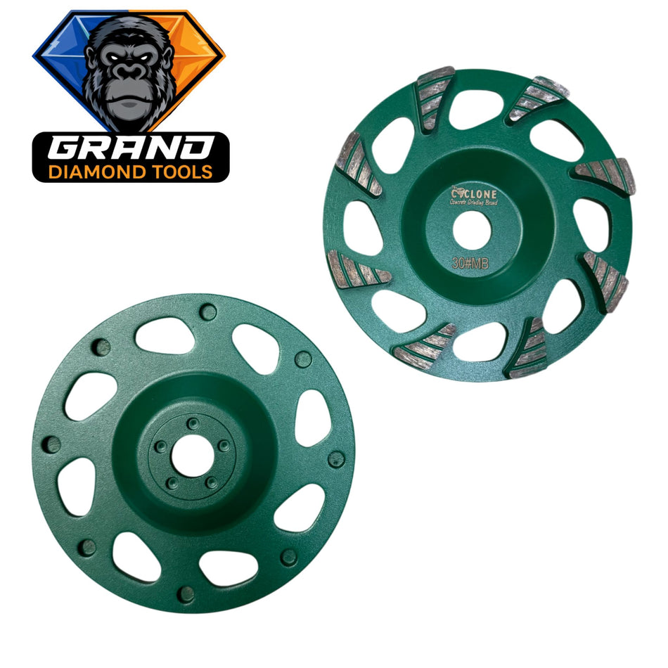 6” Hilti Style Diamond Cup Wheel (Green) | 3/4 Inch Arbor (30 Grit)