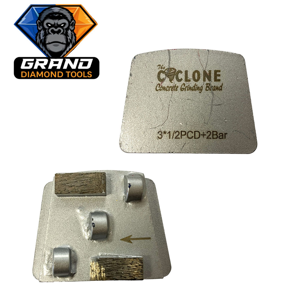 PHX Style PCD Double Bar Grinding Segment (Left)