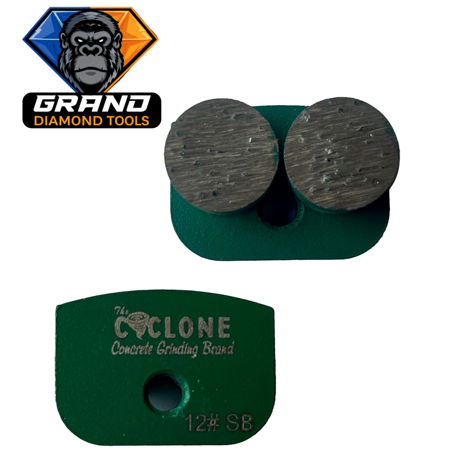 RHINO Style Double Round Grinding Segment (Green)