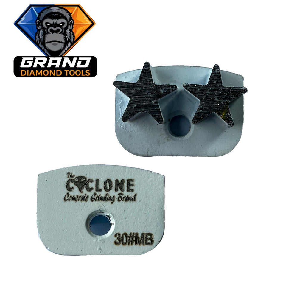 RHINO Style Double Star Grinding Segment (White)