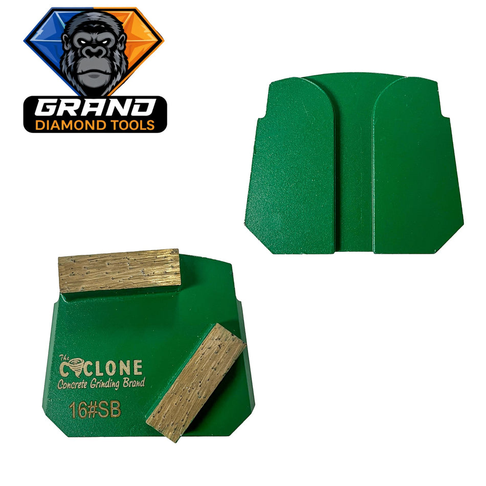 DIALOC Style Double Bar Grinding Segment (Green)