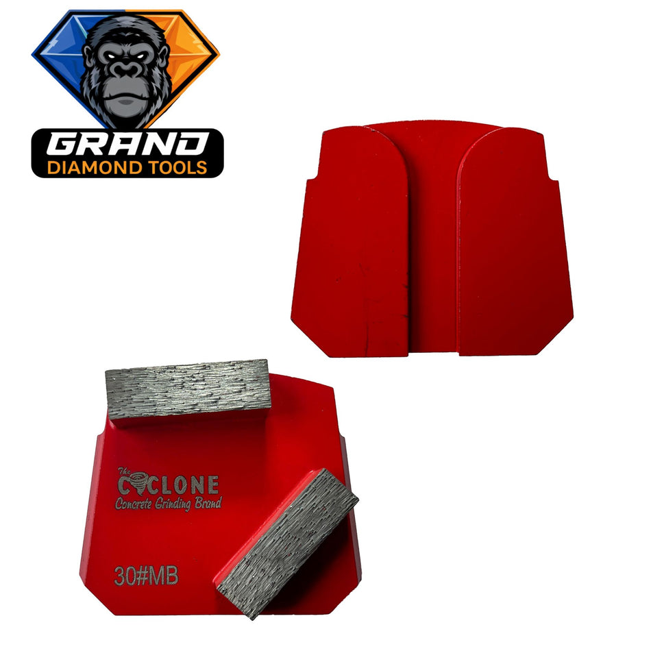 DIALOC Style Double Bar Grinding Segment (Red)