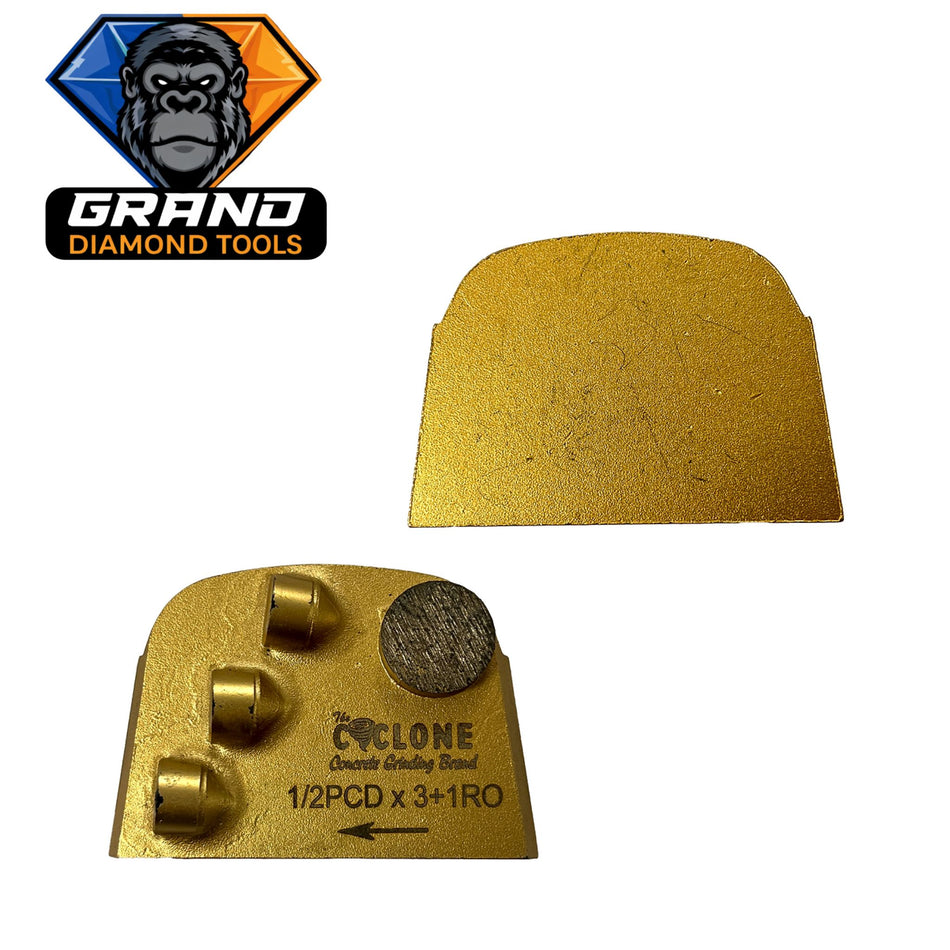 EDCO/Lavina Style PCD with Single Dot Grinding Segment (Left)