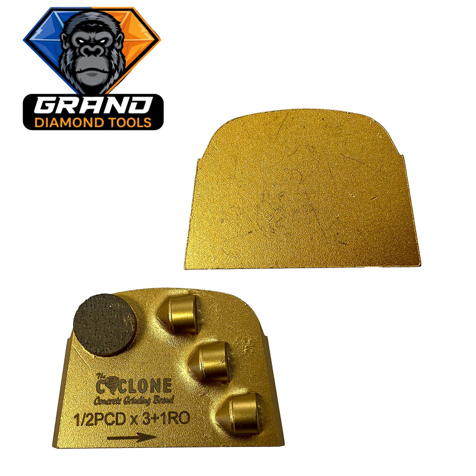 EDCO/Lavina Style PCD with Single Dot Grinding Segment (right)