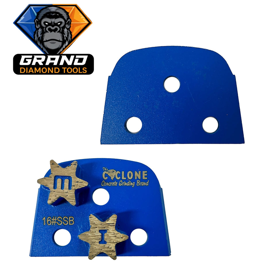 EDCO/Lavina Style Double Star Grinding Segment (Blue)