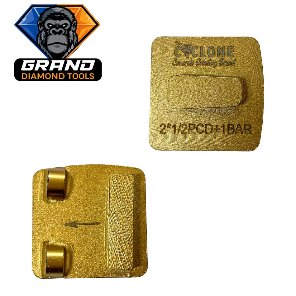 REDI-LOCK Style PCD with Single Bar Grinding Segment (Left)