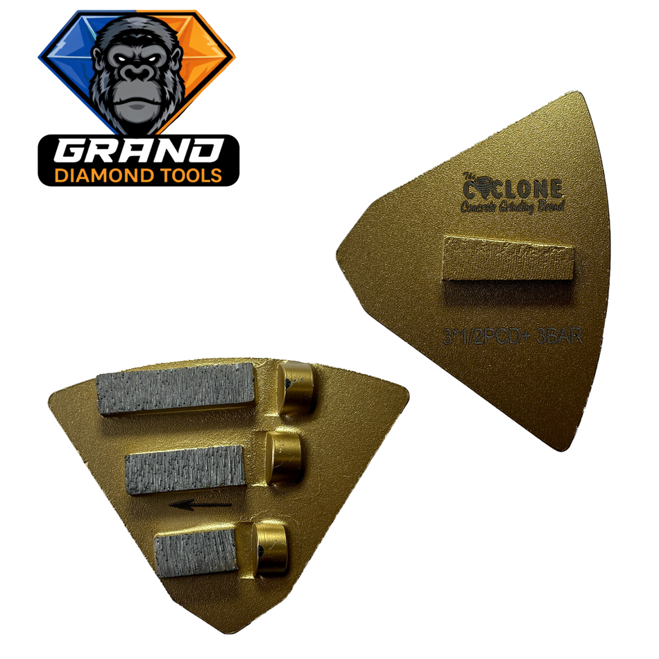 Scanmaskin Style PCD Triple Bar Grinding Segment